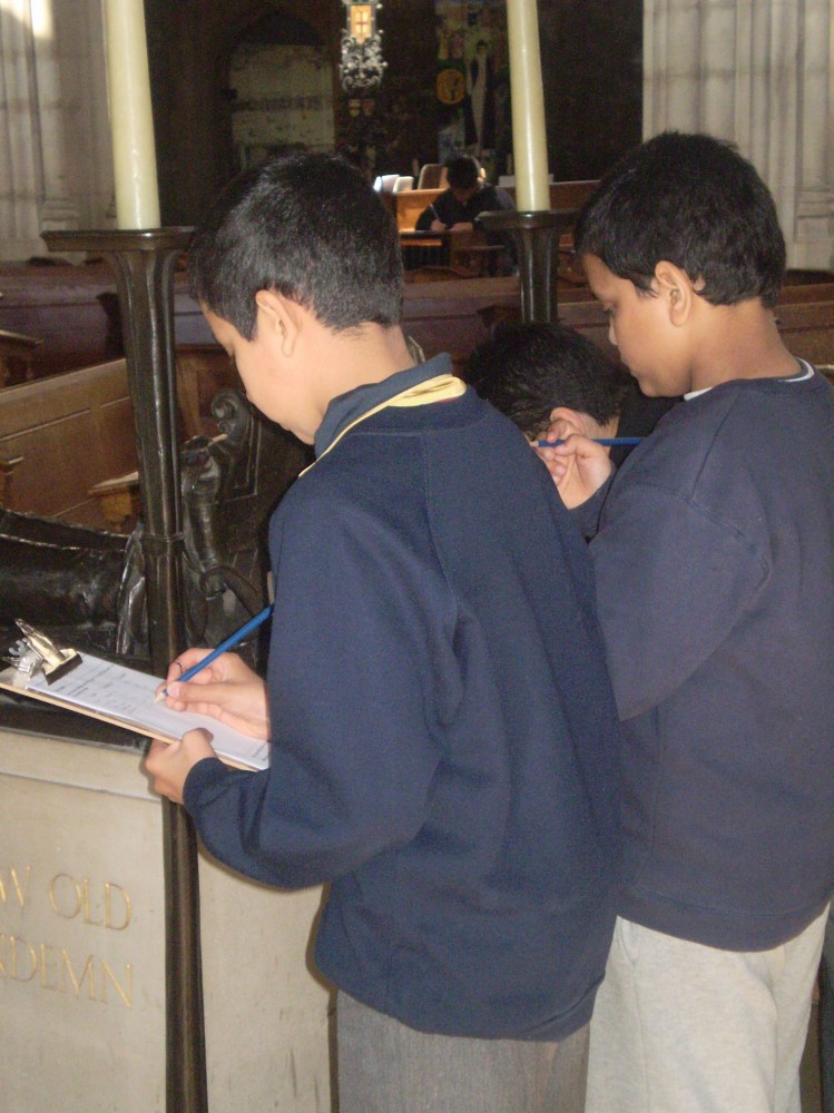 children complete worksheets